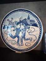 Delfts Blauw Bord - Winterse Ijspret blond Amsterdam, Ophalen of Verzenden, Aardewerk, Blond Amsterdam, Bord(en)