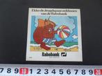 sticker rabobank strip ekko jeugdspaar eekhoorn zomer ijsje, Verzamelen, Ophalen, Zo goed als nieuw, Bedrijf of Vereniging