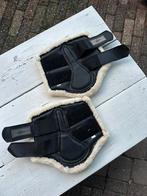 Zwarte bont peesbeschermers, Dieren en Toebehoren, Paarden en Pony's | Beschermers, Ophalen of Verzenden, Gebruikt, Rijden