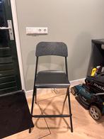 Zwarte klapstoel, Verzenden, Zwart, Zo goed als nieuw, Metaal