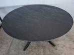 Eettafel zwart mangohout rond 150 cm, Rond, Ophalen