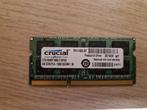 Crucial 4GB DDR3 PC3-12800, Computers en Software, RAM geheugen, 4 GB, Ophalen of Verzenden, Laptop, Zo goed als nieuw