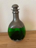 A Royal Holland Pewter Daalderop Groene glas, Antiek en Kunst, Ophalen of Verzenden