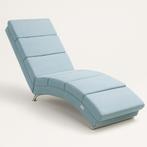 Showmodel: Lounge Ligstoel Lichtblauw 186cm, Huis en Inrichting, Stoelen, Blauw, Nieuw, Ophalen of Verzenden, Service@deubaxxl.nl