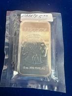Mooie liberty baar 5 oz zilver, Postzegels en Munten, Edelmetalen en Baren, Ophalen of Verzenden, Zilver