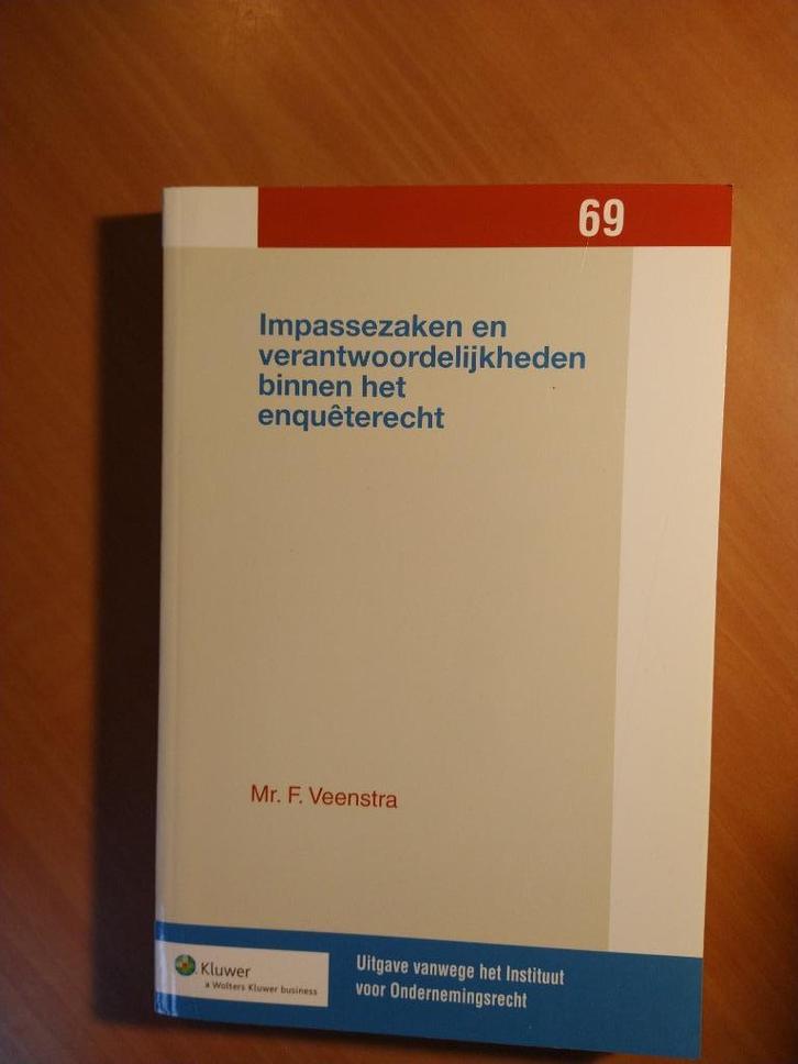 Veenstra, Mr. F. Impassezaken .....enquêterecht, Boeken, Wetenschap, Zo goed als nieuw, Sociale wetenschap, Ophalen of Verzenden