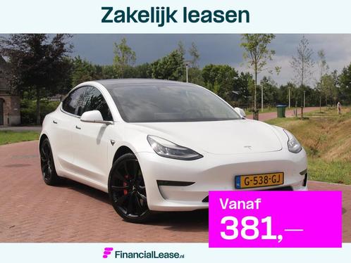 Tesla Model 3 Performance AWD 75 kWh | Camera | Glazen dak |, Auto's, Tesla, Bedrijf, Lease, Financial lease, Model 3, ABS, Airbags