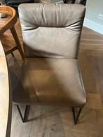 KFF D-light Stoelen - 4 stuks - Taupe Leer, Ophalen, Bruin, Leer, Zo goed als nieuw