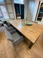 Eetkamertafel eiken met 4 stoelen, Huis en Inrichting, Tafels | Eettafels, Ophalen, Gebruikt, Eikenhout, 50 tot 100 cm