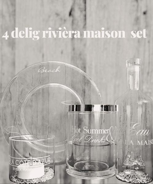 4 delig rivièra maison set, Huis en Inrichting, Keuken | Servies, Bord(en), Overige stijlen, Glas, Ophalen of Verzenden