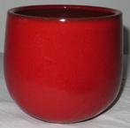 Rood vintage bloempotje. Retro bloempot voor binnen., Rond, Binnen, Ophalen of Verzenden, Zo goed als nieuw