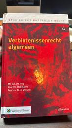H.B. Krans - Verbintenissenrecht algemeen, Sociale wetenschap, H.B. Krans; M.H. Wissink; G.T. de Jong, Ophalen of Verzenden, Zo goed als nieuw