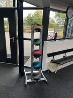 Medicijnballen (1-5kg) + rek - Tunturi, Sport en Fitness, Fitnessmaterialen, Ophalen of Verzenden, Zo goed als nieuw, Armen, Medicijnbal