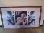 Kunstdruk Art Print Bladeren Fraaie Gevlamde lijst 105x61 cm, Ophalen