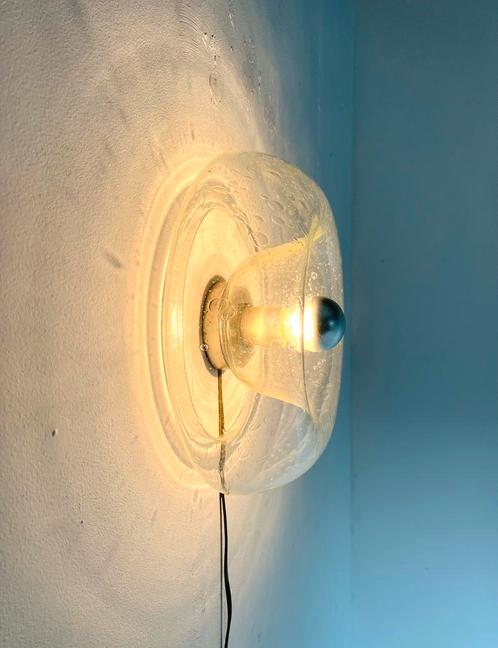 Muurano glazen donut wandlamp, Doria Leuchten ‘70, Huis en Inrichting, Lampen | Wandlampen, Zo goed als nieuw, Glas, Metaal, Ophalen of Verzenden