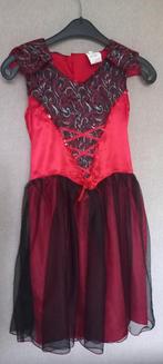 Halloween verkleedkleedje heks rood met tulle m 146, Ophalen of Verzenden, Zo goed als nieuw, 146 t/m 152, Meisje