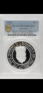 Alderney QE II Platinum Jubilee Zilver Proof PCGS PR70, Ophalen of Verzenden, Zilver
