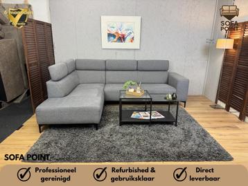 GRATIS LEVERING Strakke Lichtgrijze “Pronto-Tusari” Hoekbank beschikbaar voor biedingen