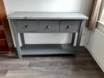 Mooie grote sidetable met marmeren blad, Ophalen, Gebruikt, 25 tot 50 cm, Rechthoekig
