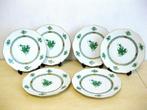 6 Herend ontbijtborden Apponyi Green - diameter: 20,5 cm., Ophalen of Verzenden