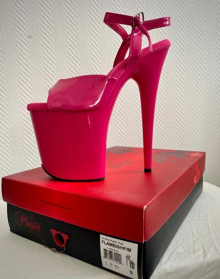Pleaser Flamingo 809 hot pink 8 inch maat 39, Kleding | Dames, Schoenen, Zo goed als nieuw, Dansschoenen, Roze, Verzenden