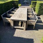 Tuinset teak 3 meter met 8 stoelen, Tuin en Terras, Tuinsets en Loungesets, Ophalen, Gebruikt, Eettafel, Teakhout