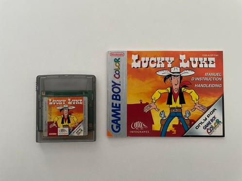 Lucky Luke Nintendo Game Boy Color gbc met handleiding FAH, Spelcomputers en Games, Games | Nintendo Game Boy, Gebruikt, 1 speler