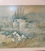 Schilderij: Italiaans Landschap met Villa, Antiek en Kunst, Ophalen of Verzenden