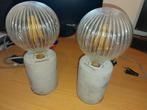 Betonnen bedlampjes 2 stuks, Ophalen of Verzenden, Zo goed als nieuw, Minder dan 50 cm