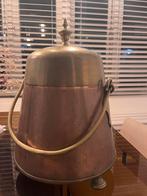 Antieke koperen doofpot met messing beslag, Ophalen of Verzenden, Koper