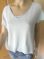 Made in Italy lichtblauwe tricot top maat M, Maat 38/40 (M), Korte mouw, Gedragen, Verzenden
