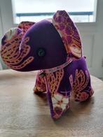 Nieuwe handgemaakte Thaise olifant paars, Kinderen en Baby's, Speelgoed | Knuffels en Pluche, Ophalen of Verzenden, Nieuw, Olifant