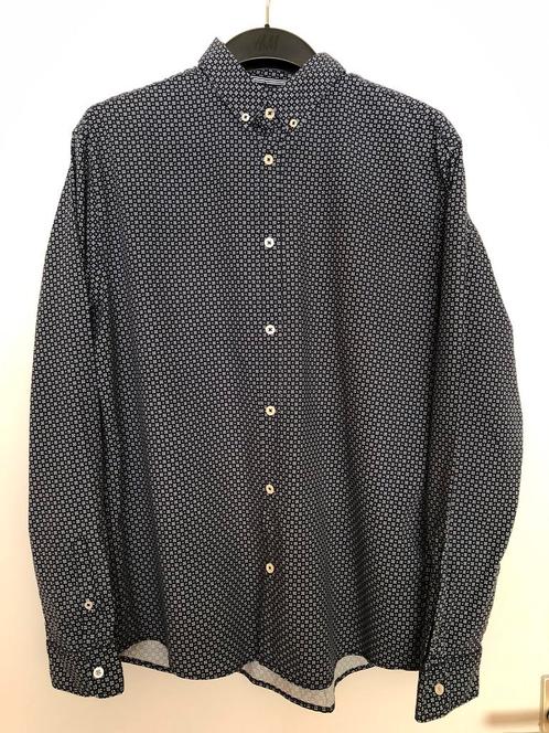 Mooi overhemd Tom Tailor XL NIEUW, donkerblauw met motief, Kleding | Heren, Overhemden, Nieuw, Halswijdte 43/44 (XL), Blauw, Ophalen of Verzenden
