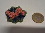 Vintage Rozen Broche, Sieraden, Tassen en Uiterlijk, Broches, Overige materialen, 4 tot 7 cm, Gebruikt, Ophalen of Verzenden