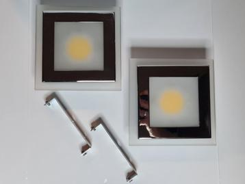 Faladesa & Idearte wand-/plafondlamp chroom met matglas LED beschikbaar voor biedingen