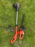 Black en Decker grastrimmer en heggenschaar incl accu+lader, Ophalen of Verzenden, Zo goed als nieuw, Accu