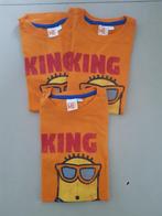 Koningsdag - oranje t-shirt - nu 122 en 134 - Minios, Ophalen of Verzenden, Zo goed als nieuw, Kleding