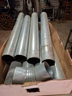 Kachel buis 120 mm, Doe-het-zelf en Verbouw, Buizen en Afvoer, Ophalen of Verzenden, Rvs, Minder dan 2 meter, 80 mm of meer