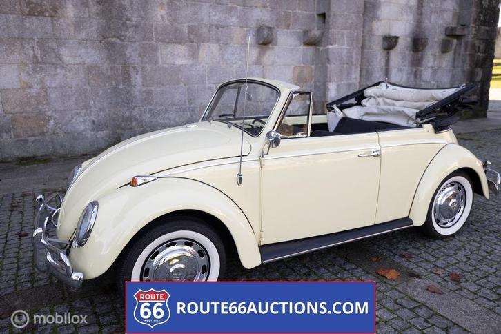 Volkswagen Beetle Cabriolet | 1966 | Route 66 Auctions, Auto's, Oldtimers, Bedrijf, Te koop, Volkswagen, Benzine, Overige carrosserieën