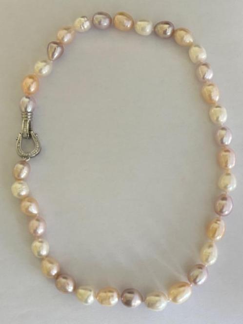 Prachtige Parel Ketting, Multikleur, Echte Parels, Sieraden, Tassen en Uiterlijk, Kettingen, Nieuw, Ophalen of Verzenden