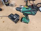 Hitachi/Hikoki schroefmachine met 2 accu's, Doe-het-zelf en Verbouw, Gereedschap | Boormachines, Ophalen of Verzenden, Zo goed als nieuw