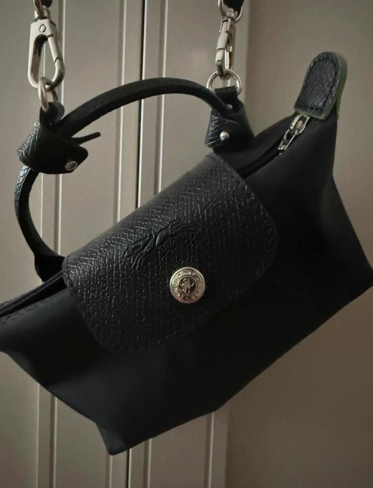 Longchamp Le Pliage S - Zwarte Handtas, Sieraden, Tassen en Uiterlijk, Tassen | Damestassen, Zo goed als nieuw, Handtas, Zwart