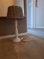 Lampenvoet + rieten kapje, Ophalen, Zo goed als nieuw, Rond