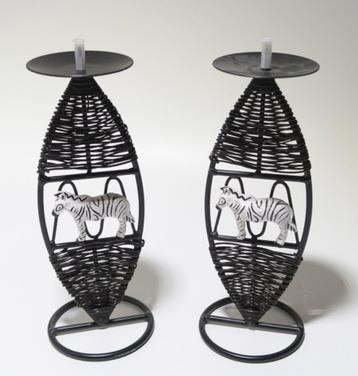 zebra kandelaar set, nieuw beschikbaar voor biedingen