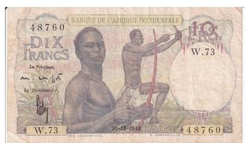 Frans West-Afrika, 10 Francs, 1949