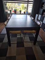 Eettafel met 6 stoelen, Huis en Inrichting, Tafels | Eettafels, Ophalen, Gebruikt, 50 tot 100 cm, Vijf personen of meer