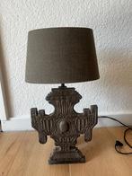 Aura Peeperkorn unieke landelijke tafel lamp 55cm Grijs, Huis en Inrichting, Lampen | Tafellampen, 50 tot 75 cm, Hout, Ophalen of Verzenden