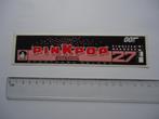 sticker oud PINKPOP 85 nos new old stock 007 james bond, Verzenden, Zo goed als nieuw, Bedrijf of Vereniging