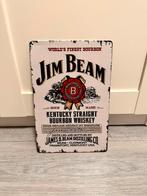 Vintage reclamebord – Jim Beam (20 x 30 cm), Ophalen of Verzenden, Zo goed als nieuw