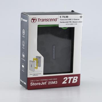 Transcend USB 3.1 Externe Hardeschijf 2TB | Nieuw in doos beschikbaar voor biedingen